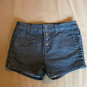 Free People Black denim shorts